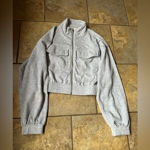 Aerie Light Gray Knit Sweater